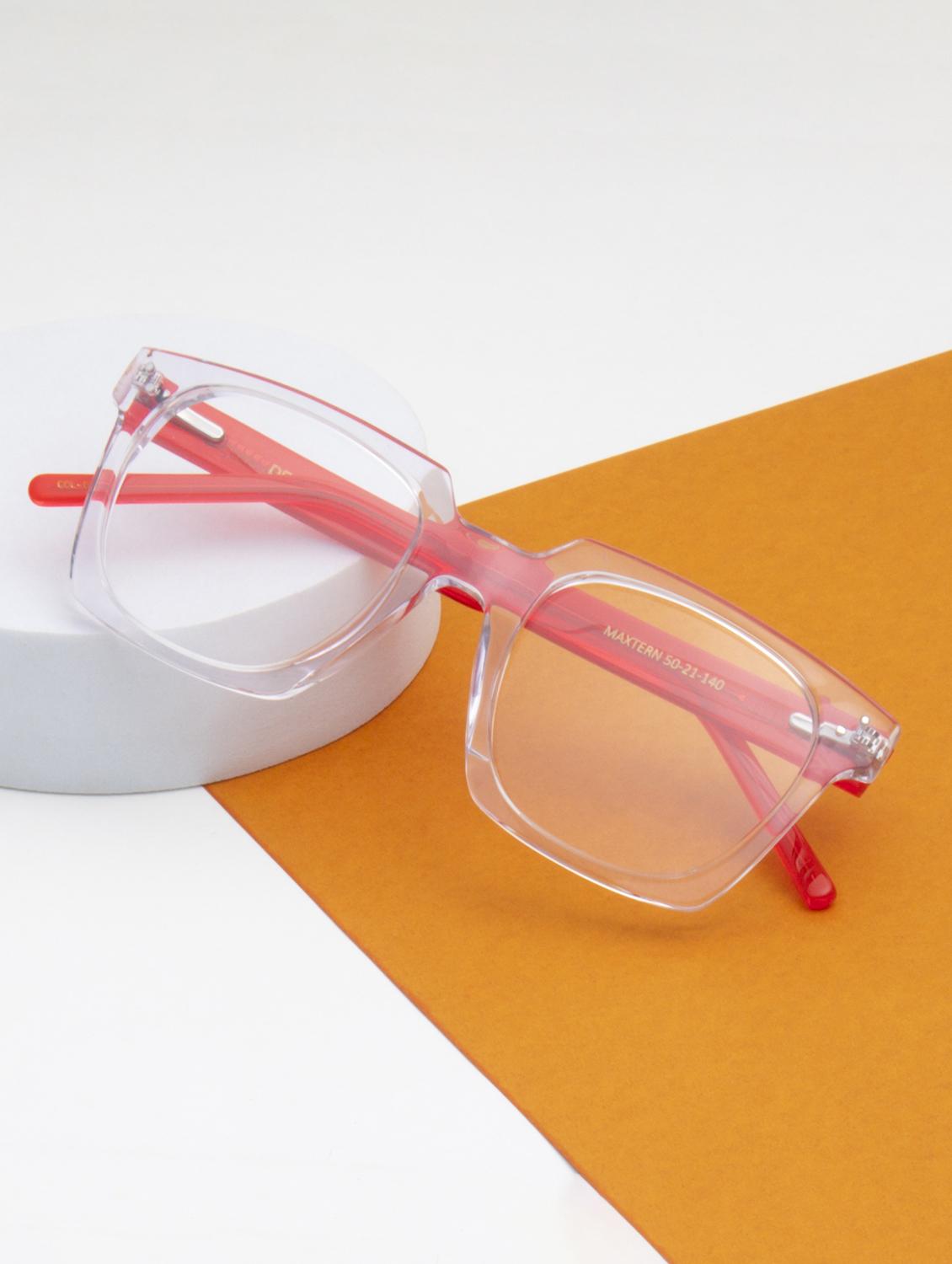 ted smith transparent square premium italian acetate frames for unisex - 22017770 - Zoom Image - 0