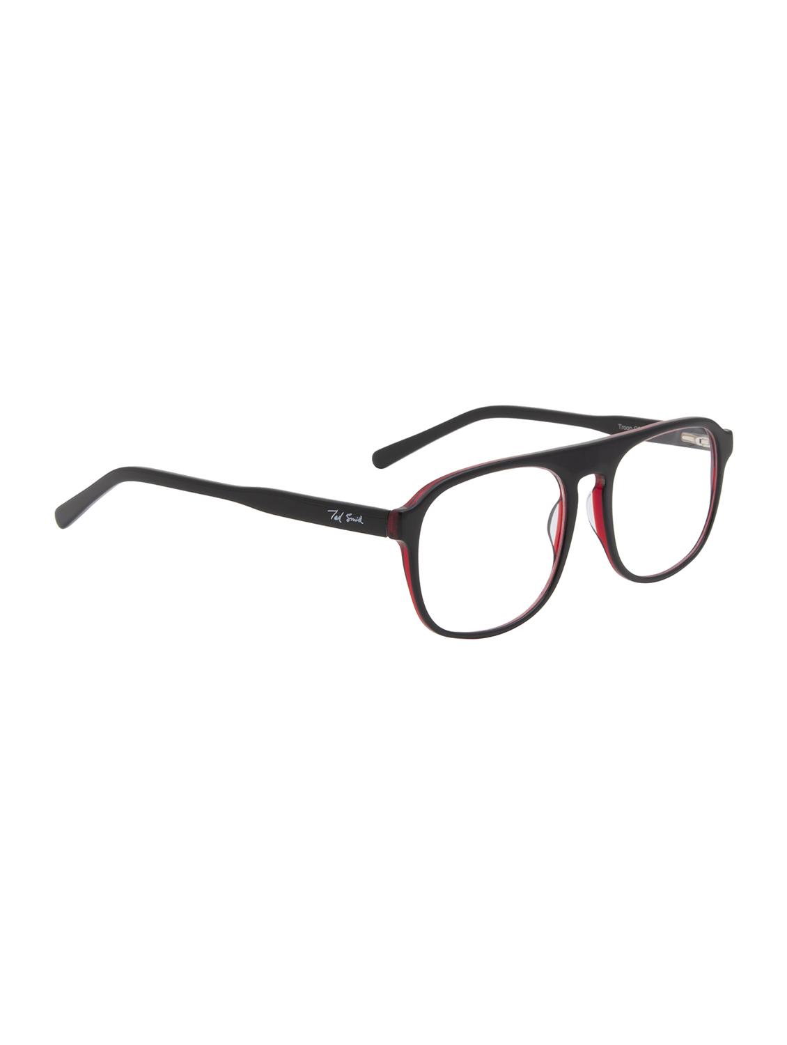 ted smith black inside maroon aviator premium italian acetate frames for unisex - 22017781 - Standard Image - 3
