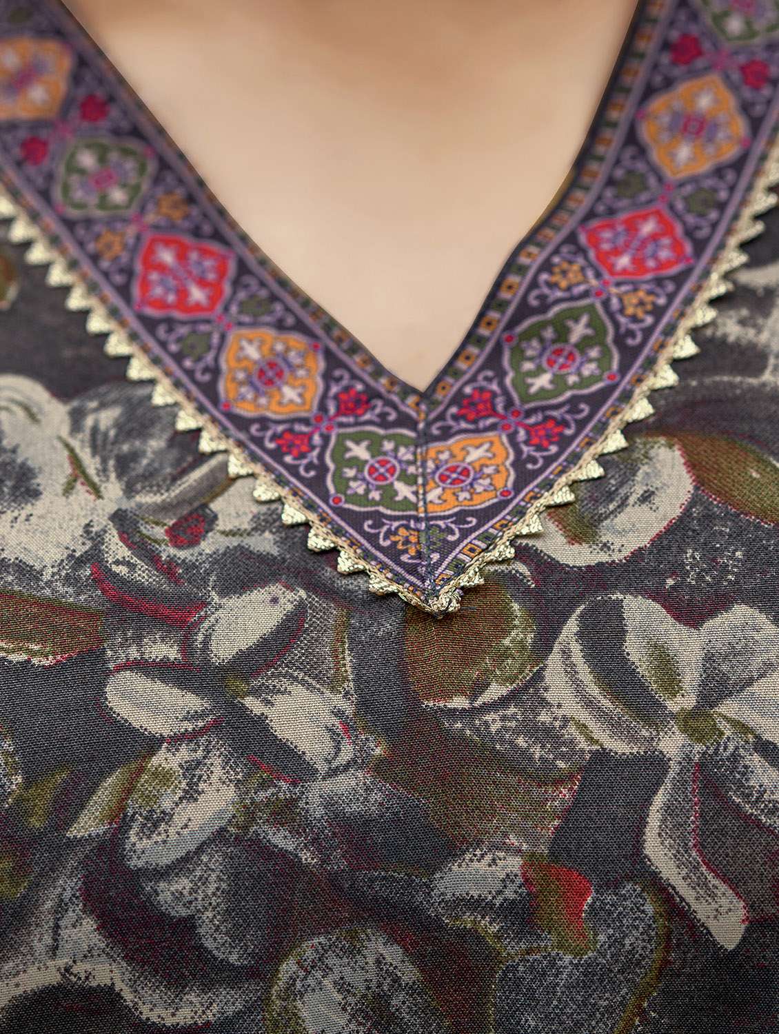 women printed three quarter sleeve kurta and salwar set - 22017853 -  Standard Image - 5