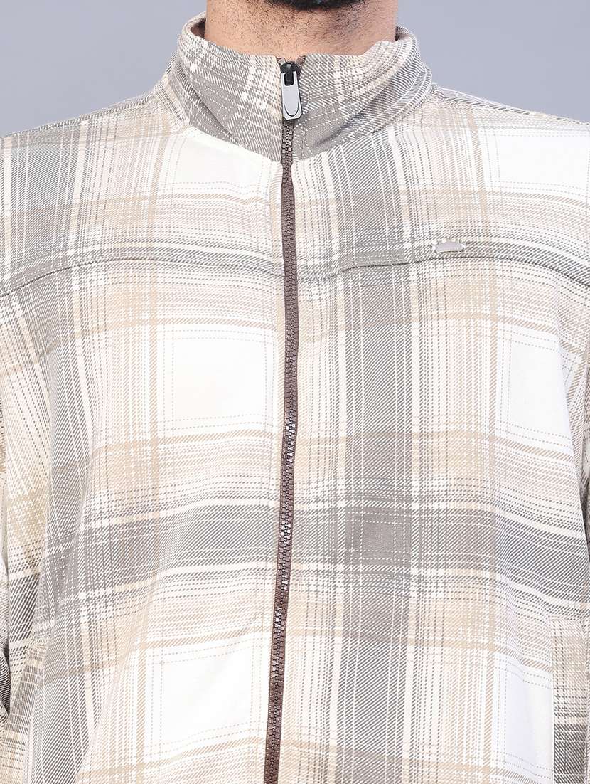 men checkered long sleeve sweatshirt - 22017957 -  Standard Image - 5