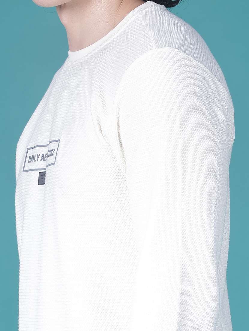 men chest print long sleeve regular fit t-shirt - 22018044 -  Standard Image - 3