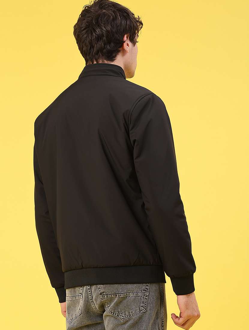 men solid long sleeve bomber jacket - 22018077 -  Standard Image - 3