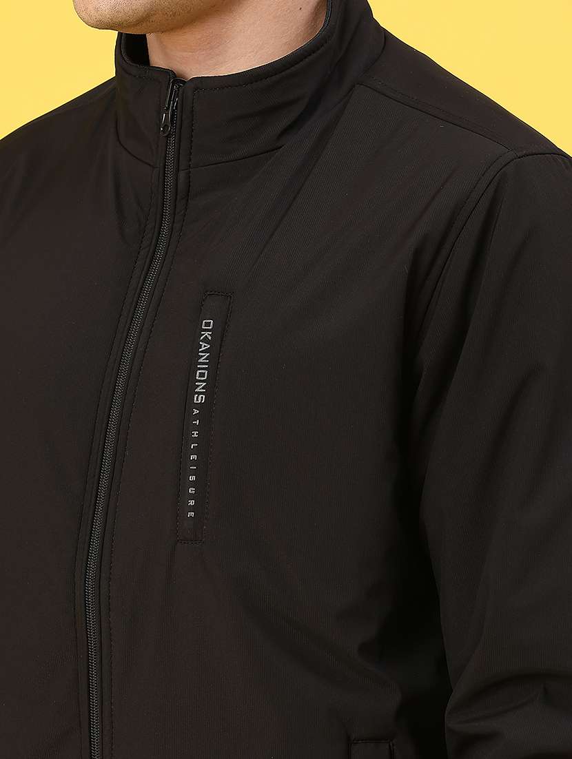 men solid long sleeve bomber jacket - 22018077 -  Standard Image - 5