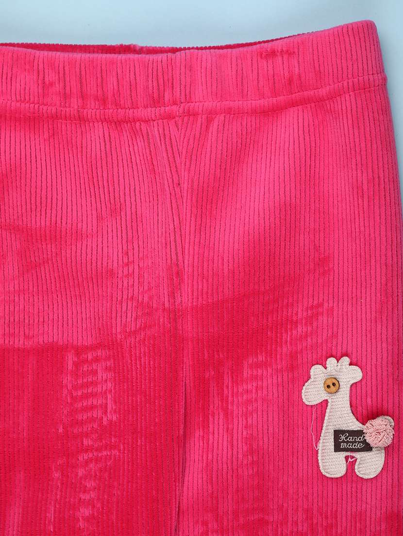 girls solid mid rise winterwear leggings - 22018093 -  Standard Image - 3