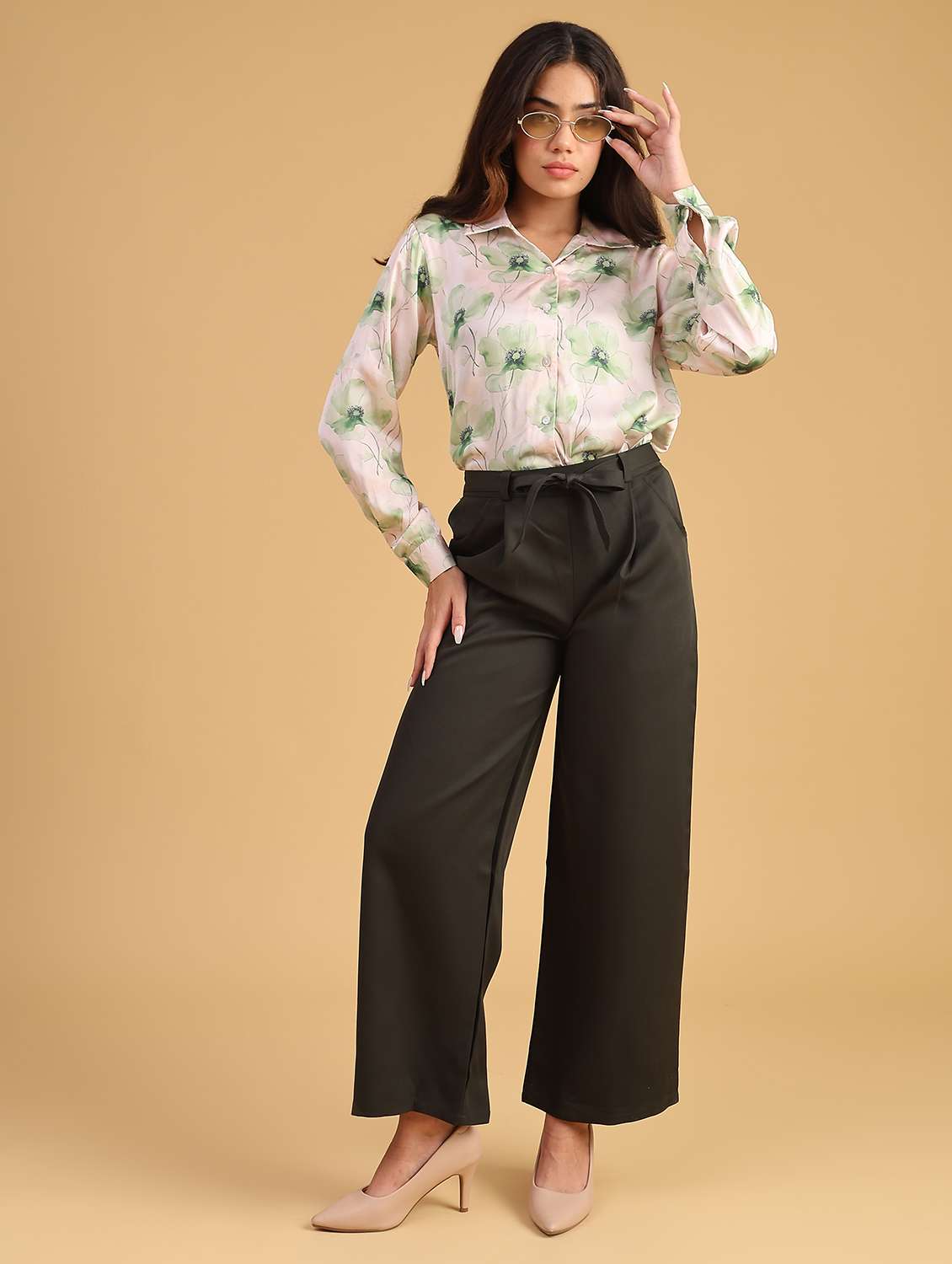women printed collared long sleeve regular shirt - 22018160 -  Standard Image - 5