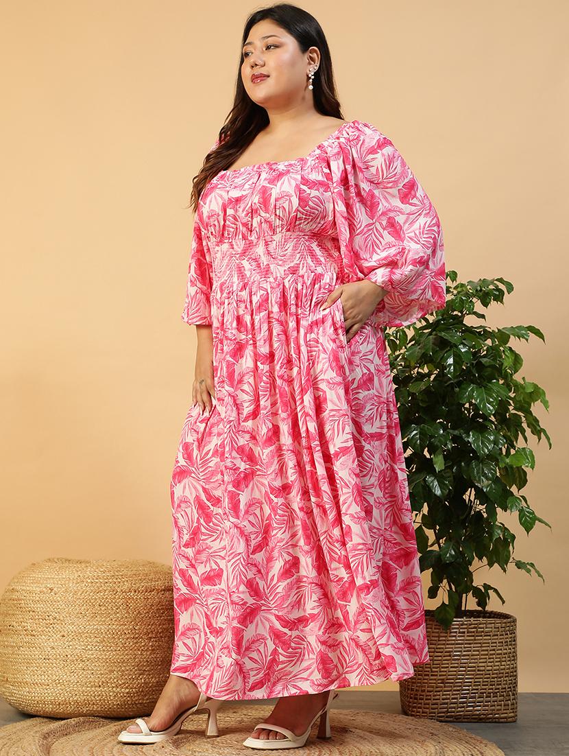 women plus size puff sleeve fit & flare dress - 22018293 - Standard Image - 3