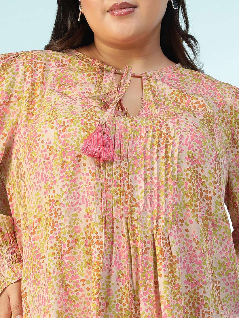 women printed long sleeve plus size top - 22018304 -  Standard Image - 5