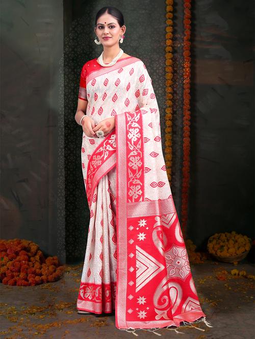 women self design bordered saree with blouse - 22018349 - Standard Image - 0