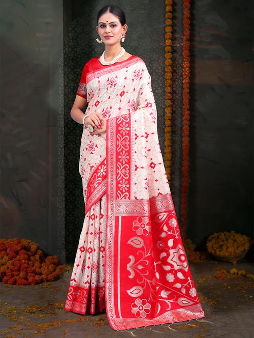 women self design bordered saree with blouse - 22018350 -  Standard Image - 0