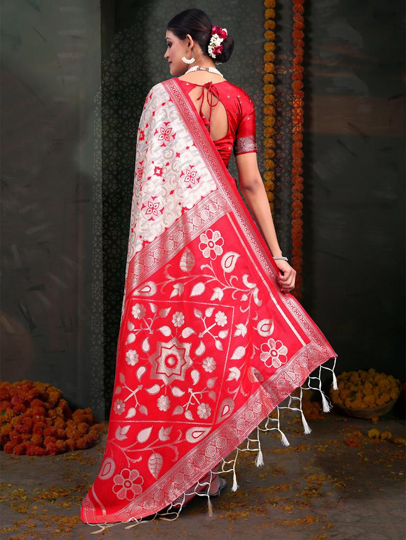 women self design bordered saree with blouse - 22018350 - Standard Image - 3