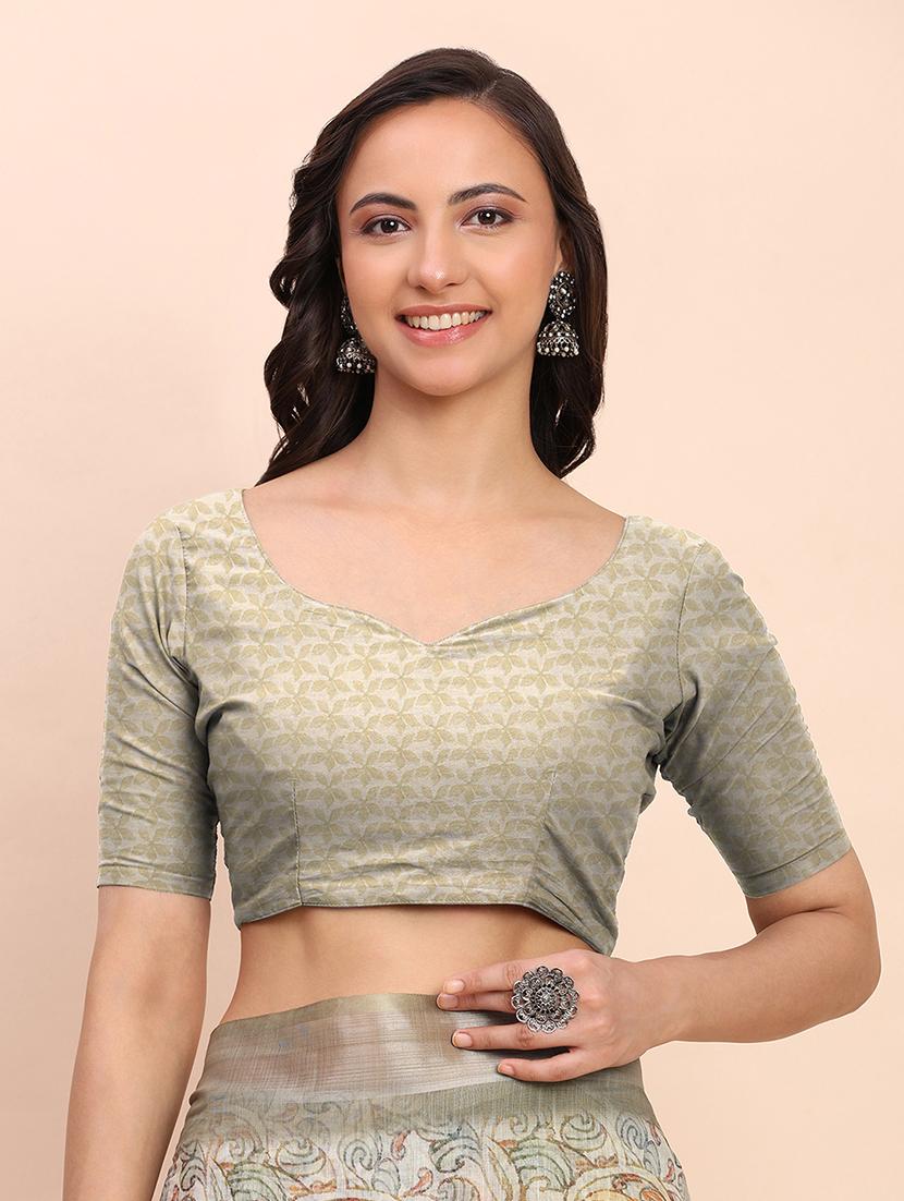 women printed casual wear saree with blouse - 22018448 - Standard Image - 5