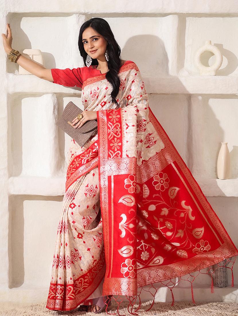 women self design bordered saree with blouse - 22018524 - Standard Image - 5