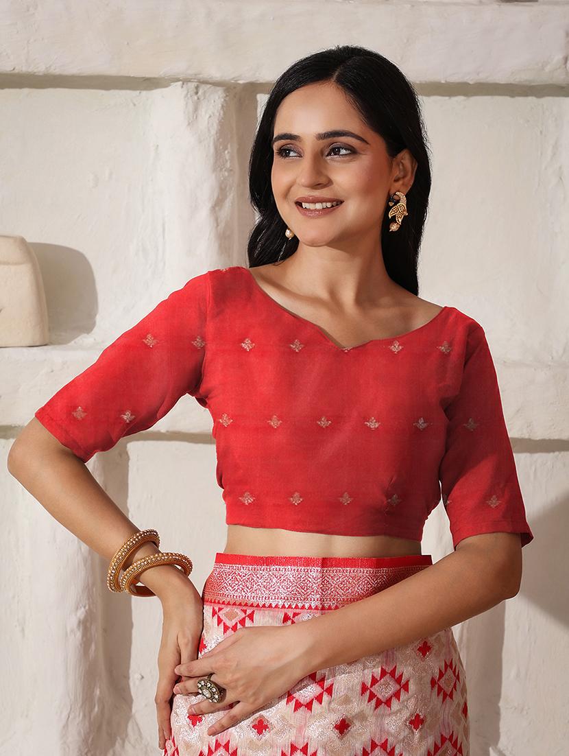 women self design bordered saree with blouse - 22018527 - Standard Image - 5