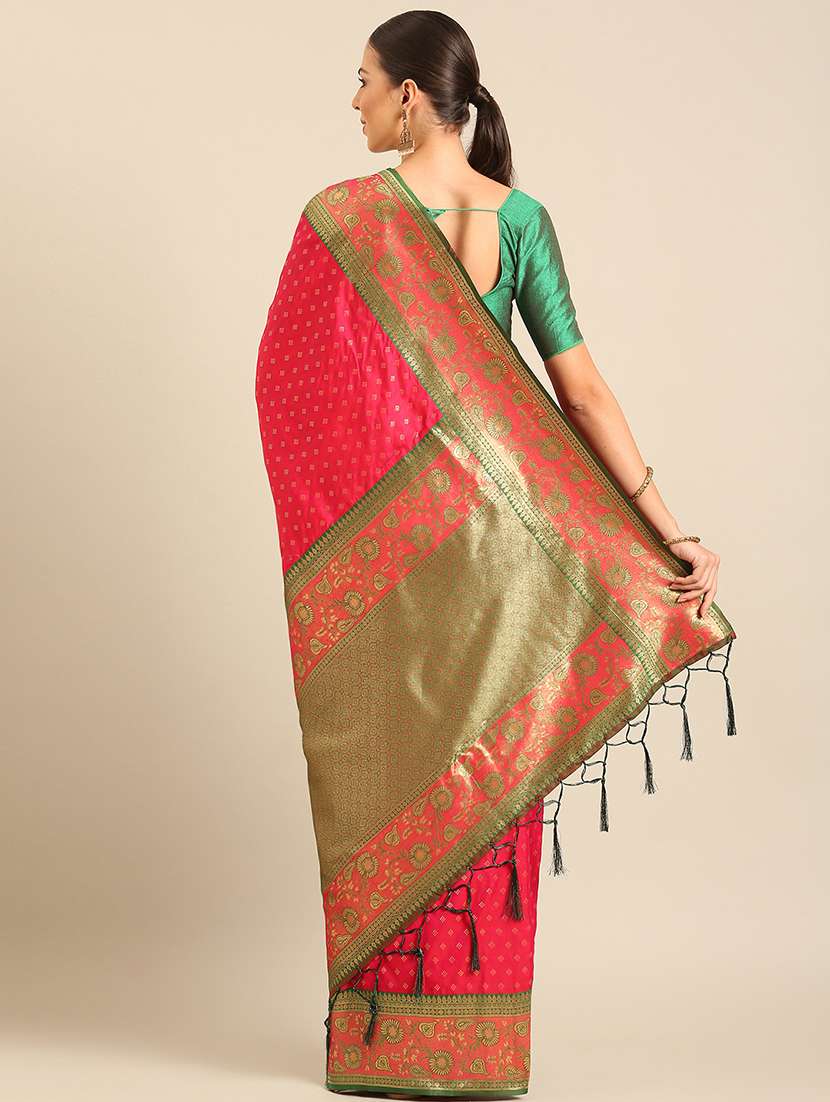 women self design banarasi saree with blouse - 22018545 - Standard Image - 3