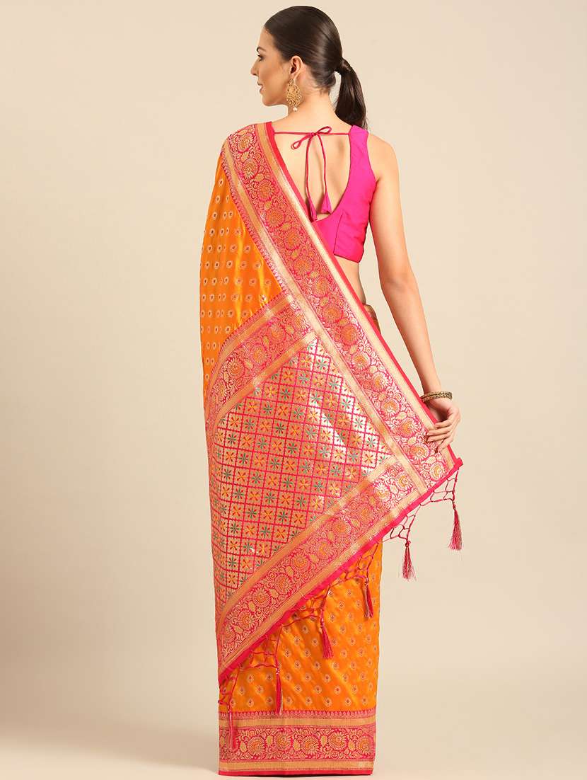 women self design banarasi saree with blouse - 22018547 - Standard Image - 3