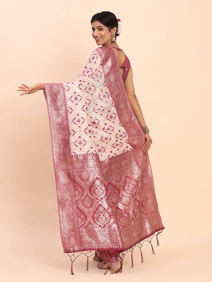 women self design bordered saree with blouse - 22018575 -  Standard Image - 3