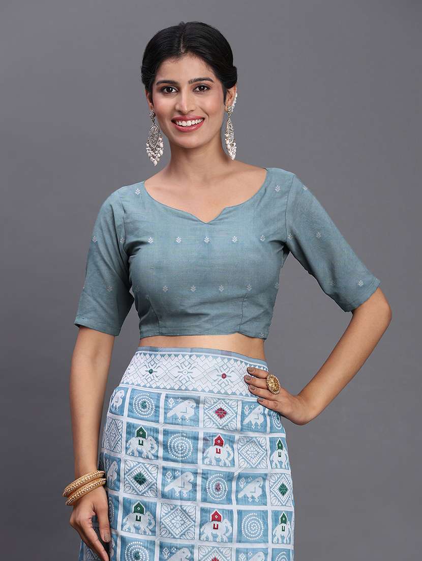 women self design bordered saree with blouse - 22018592 -  Standard Image - 5