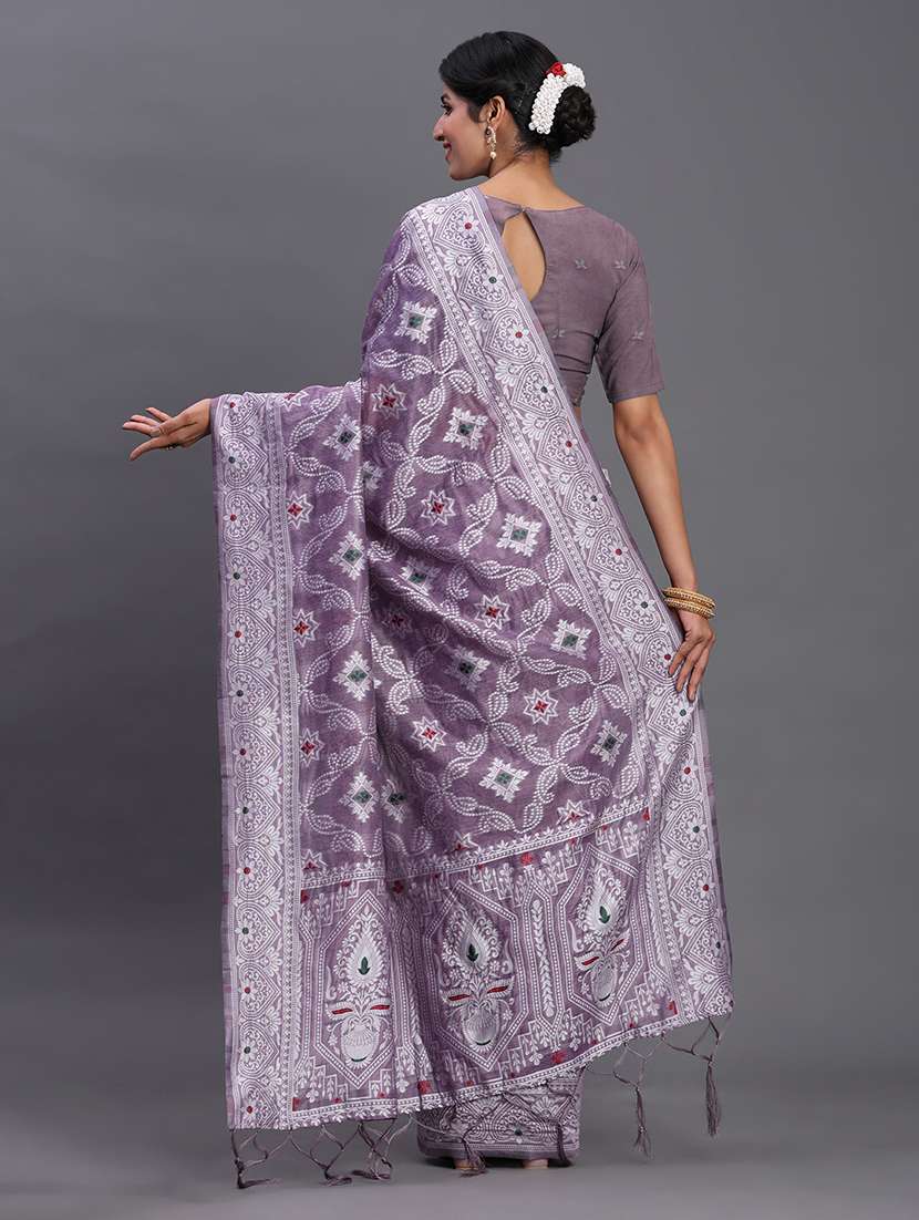 women self design bordered saree with blouse - 22018595 -  Standard Image - 3