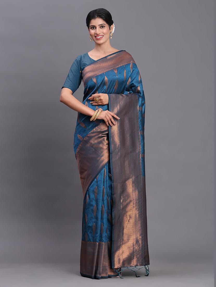 women self design banarasi saree with blouse - 22018598 - Zoom Image - 0