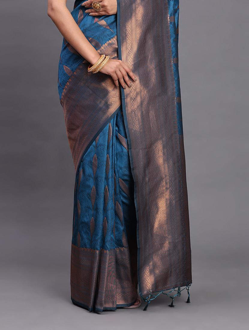 women self design banarasi saree with blouse - 22018598 - Standard Image - 3