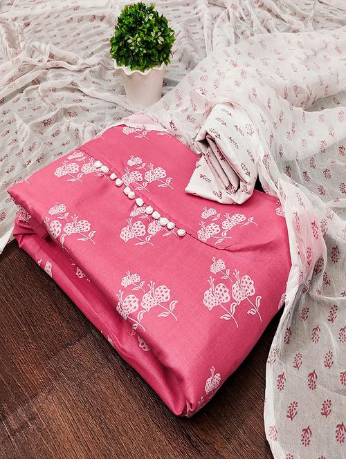 women floral printed unstitched suit set - 22018704 -  Standard Image - 0