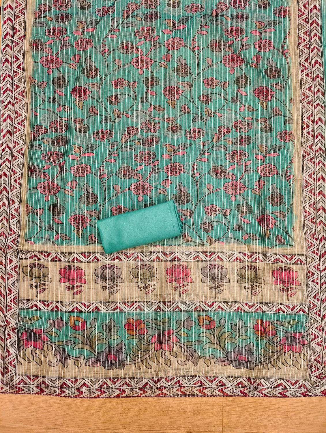 women solid with work embroidered unstitched suit set - 22018799 -  Standard Image - 3