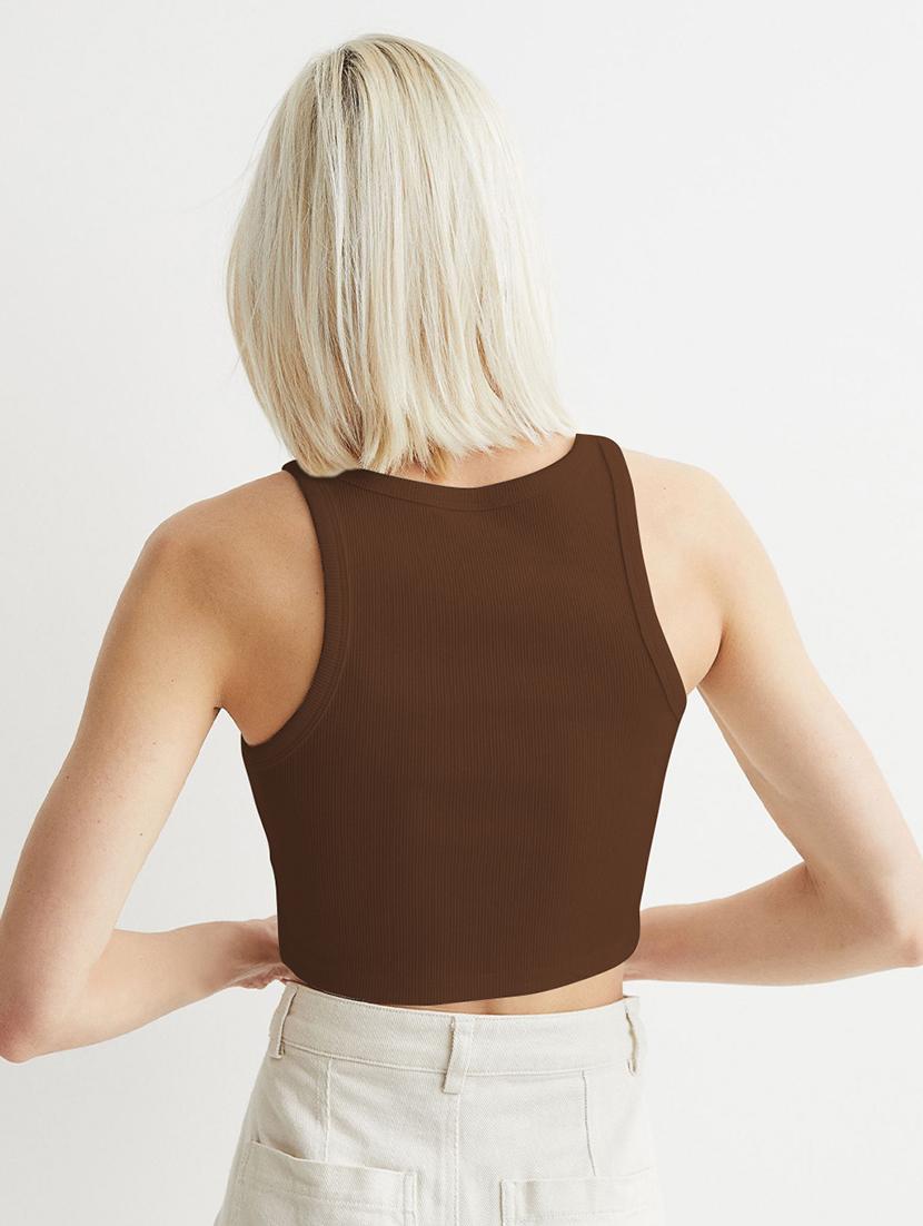 women pack of 2 solid sleveeless crop top - 22018859 - Standard Image - 3