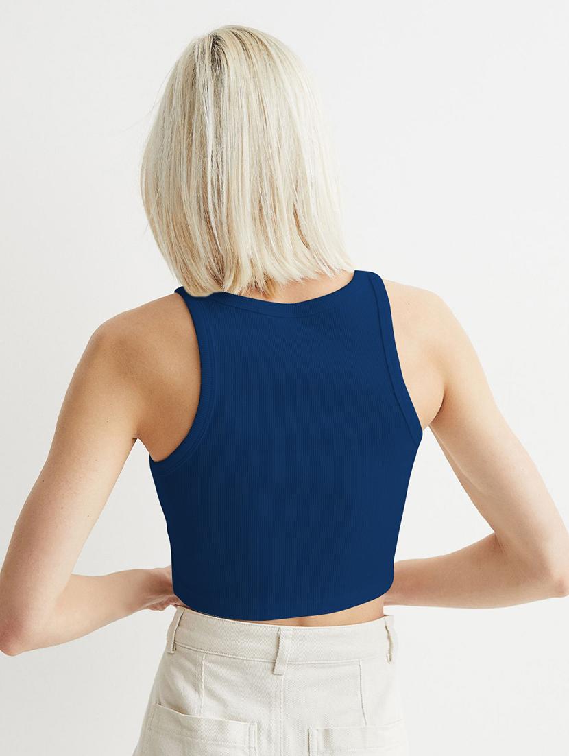 women pack of 2 solid sleeveless crop top - 22018868 - Standard Image - 3