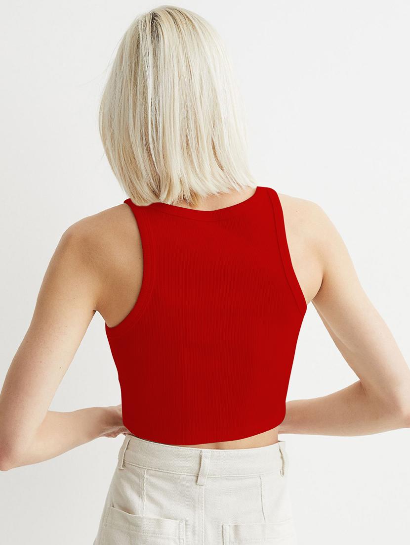 women pack of 2 solid sleeveless crop top - 22018869 - Standard Image - 3
