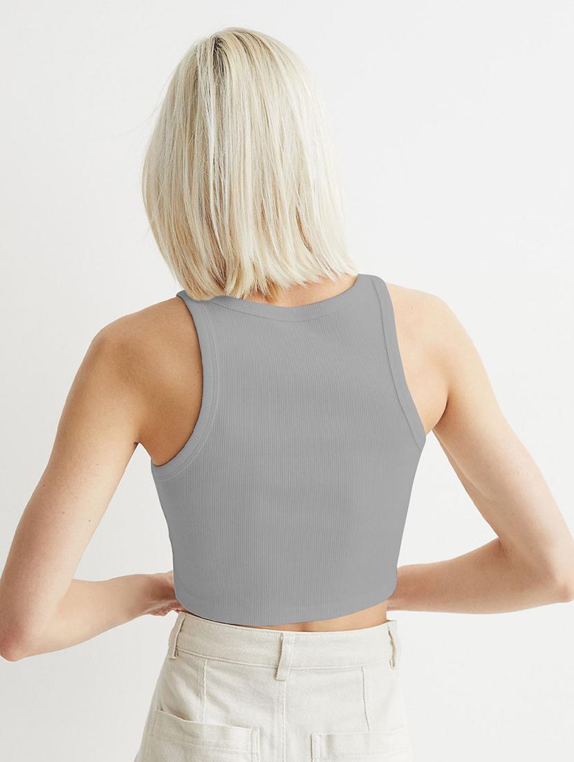 women pack of 2 solid sleeveless crop top - 22018872 - Standard Image - 3