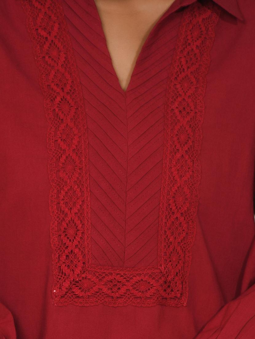 women solid with work long sleeve ethnic co-ord set - 22018895 - Standard Image - 5