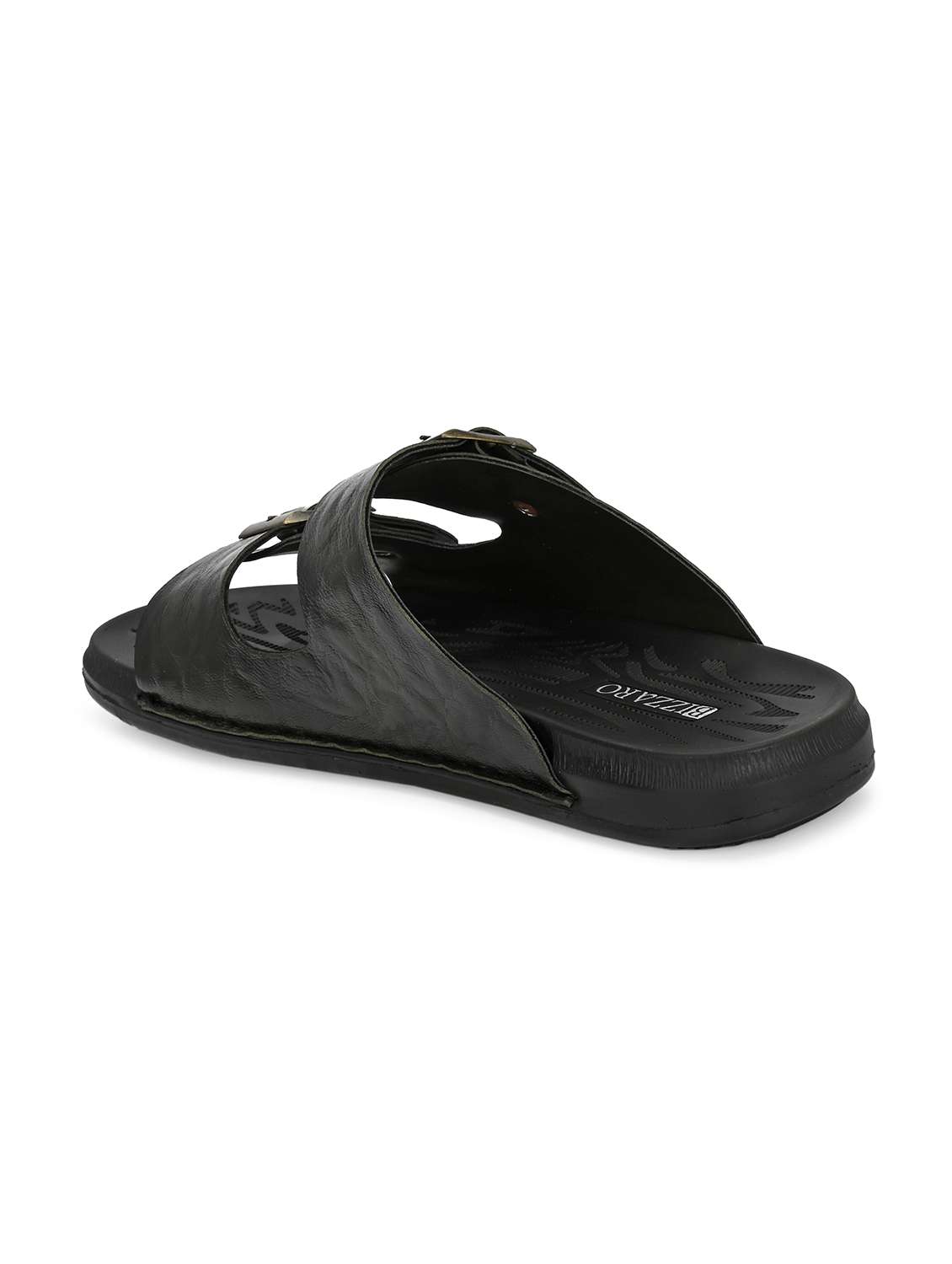 men's olive synthetic slip-on sandal - 22018921 - Standard Image - 3