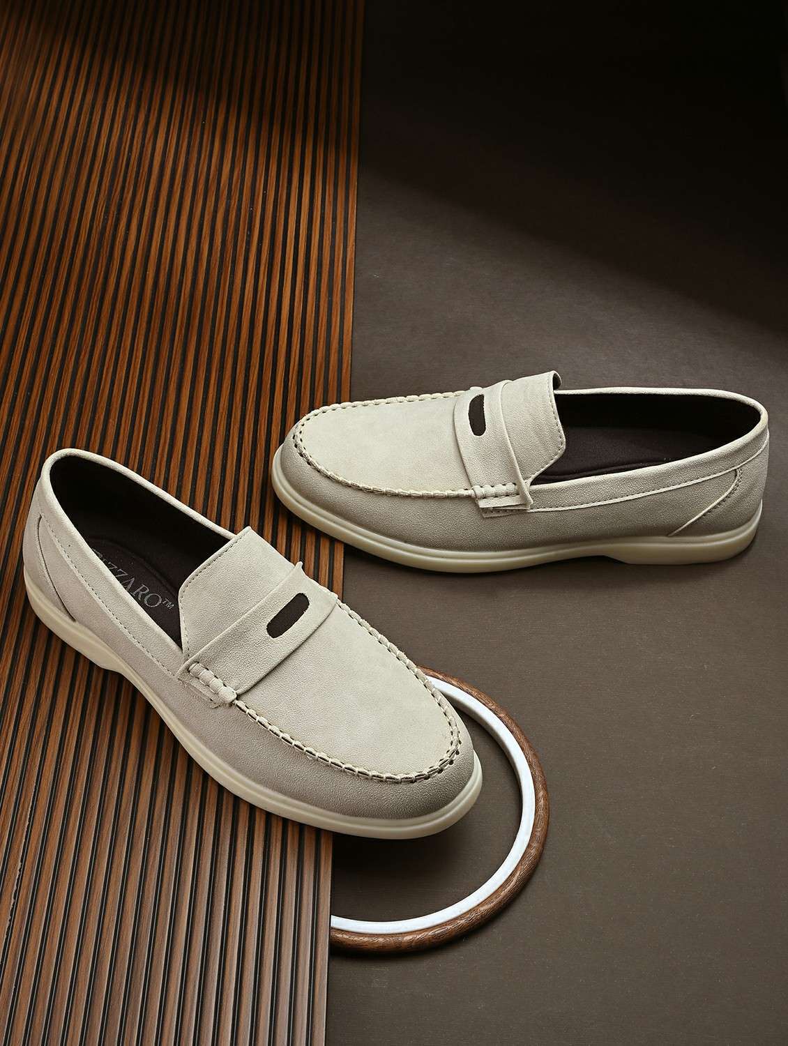 men grey slip on loafer - 22018926 -  Zoom Image - 0