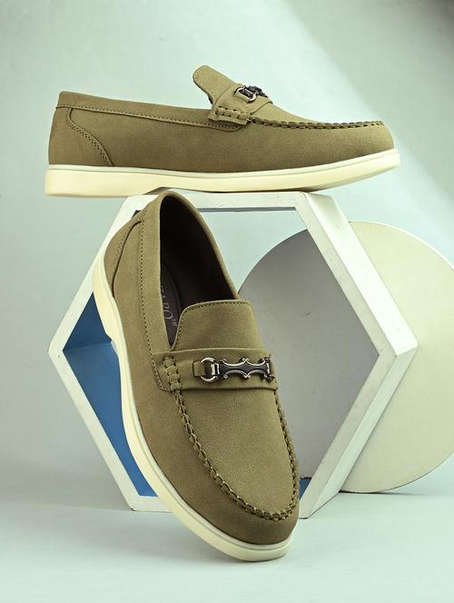 men olive slip on horsebit loafer - 22018927 - Standard Image - 0