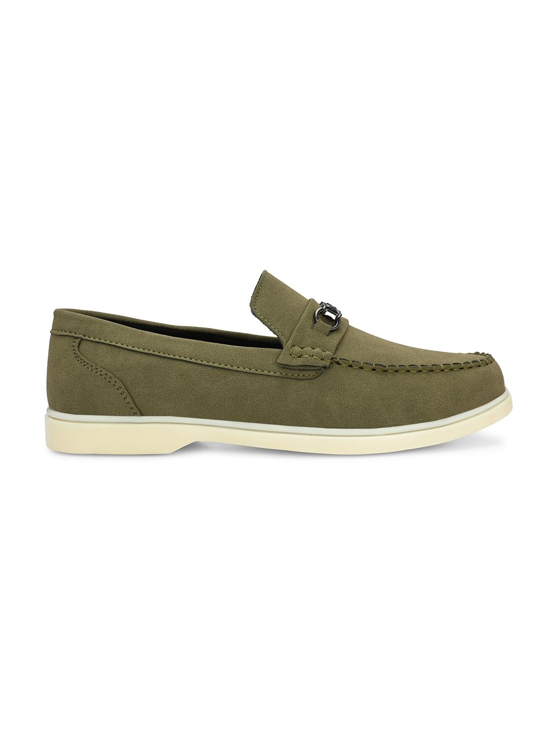 men olive slip on horsebit loafer - 22018927 - Standard Image - 3