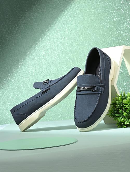 men blue slip on horsebit loafer - 22018929 -  Standard Image - 0