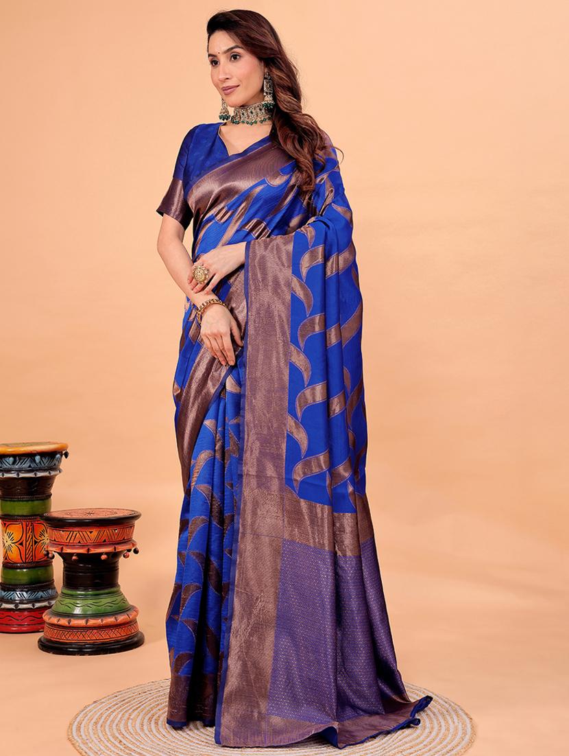 women self design banarasi saree with blouse - 22019007 -  Zoom Image - 0