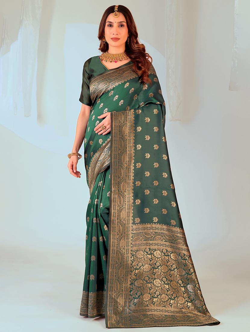 women self design banarasi saree with blouse - 22019031 - Zoom Image - 0