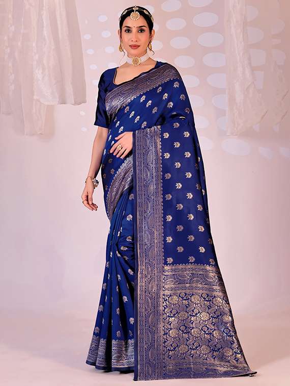 women self design banarasi saree with blouse - 22019034 - Zoom Image - 0