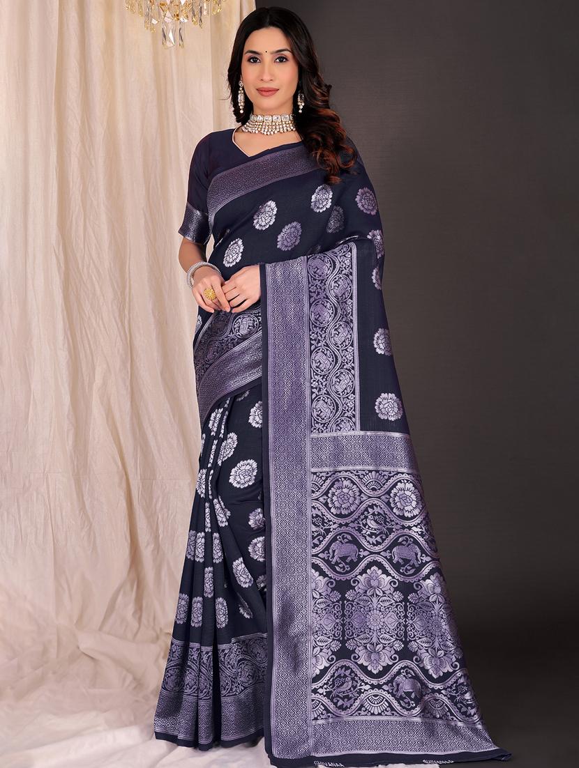 women self design banarasi saree with blouse - 22019052 - Zoom Image - 0