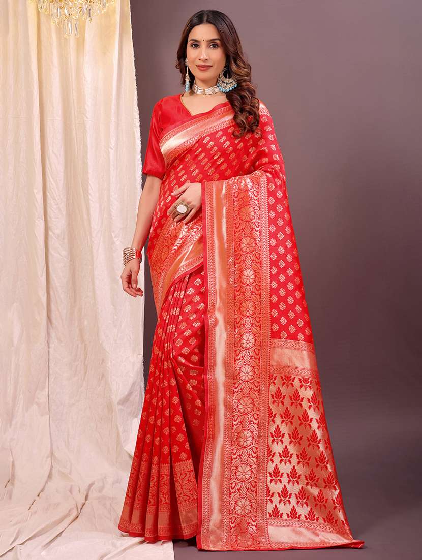 women self design banarasi saree with blouse - 22019078 - Zoom Image - 0