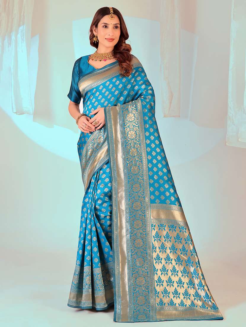 women self design banarasi saree with blouse - 22019079 -  Zoom Image - 0