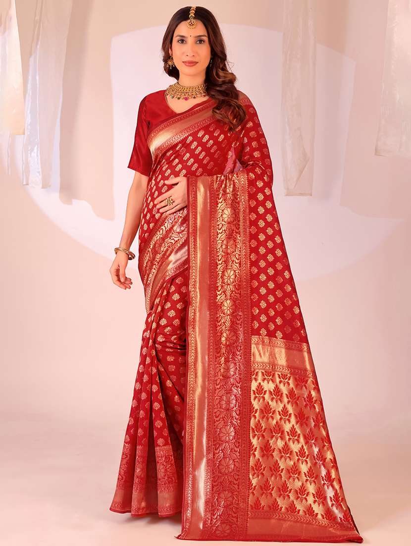 women self design banarasi saree with blouse - 22019082 - Zoom Image - 0