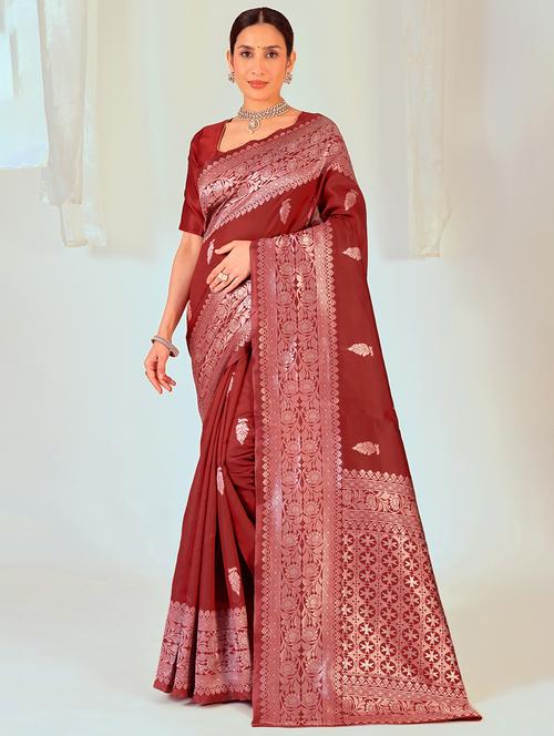 women self design banarasi saree with blouse - 22019084 -  Standard Image - 0