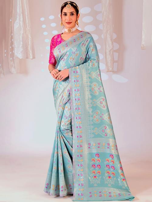 women self design banarasi saree with blouse - 22019097 -  Standard Image - 0