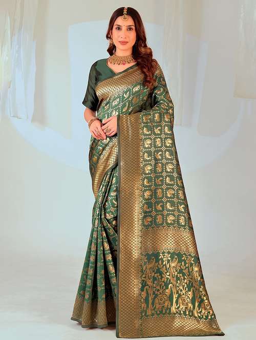 women self design banarasi saree with blouse - 22019152 - Standard Image - 0