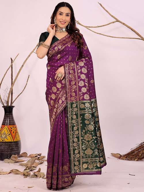 women self design banarasi saree with blouse - 22019188 - Standard Image - 0