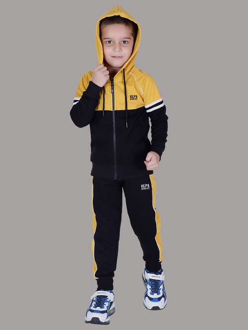 boys color blocked hooded track suit - 22019329 -  Standard Image - 0
