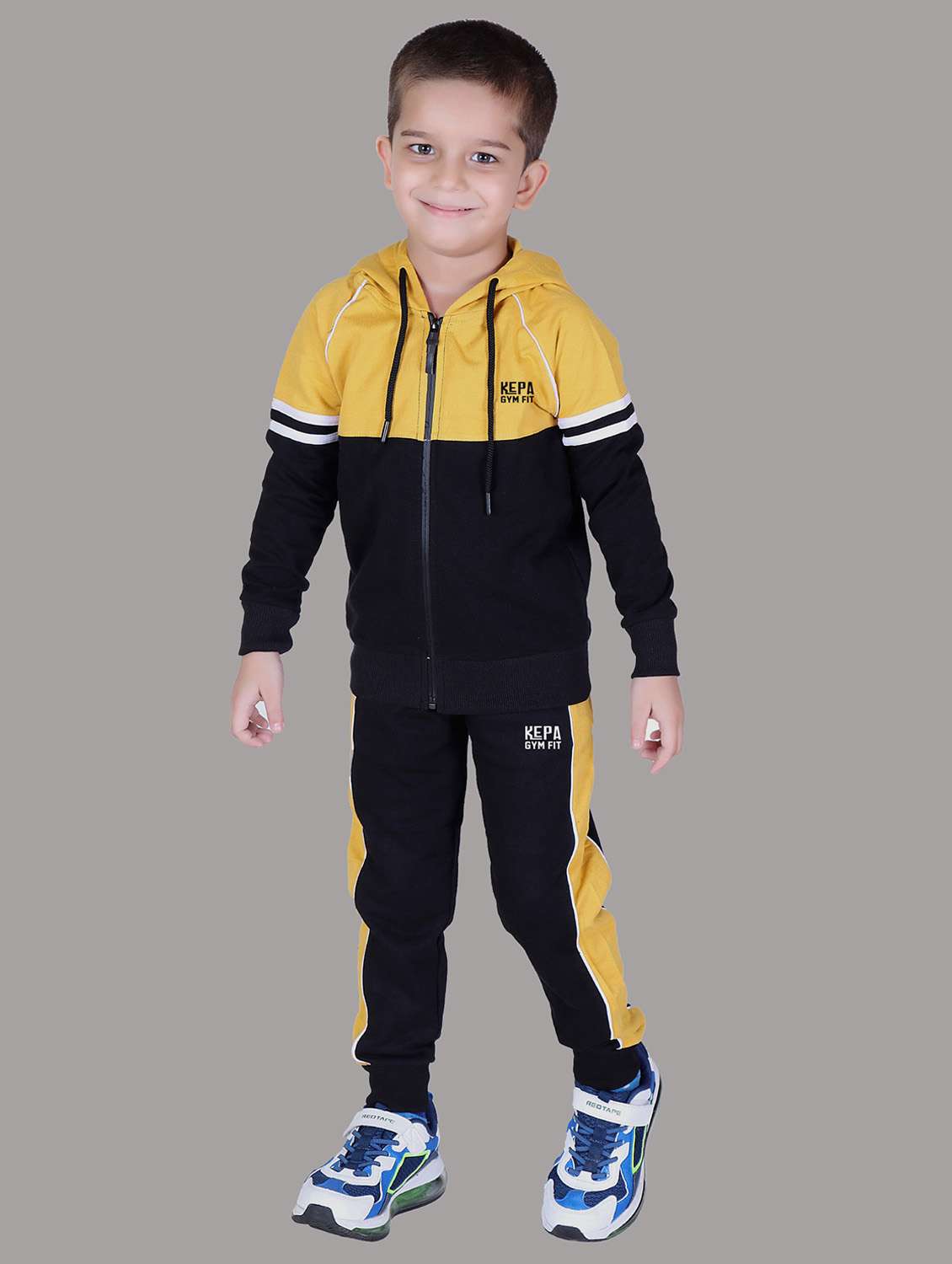 boys color blocked hooded track suit - 22019329 -  Standard Image - 3