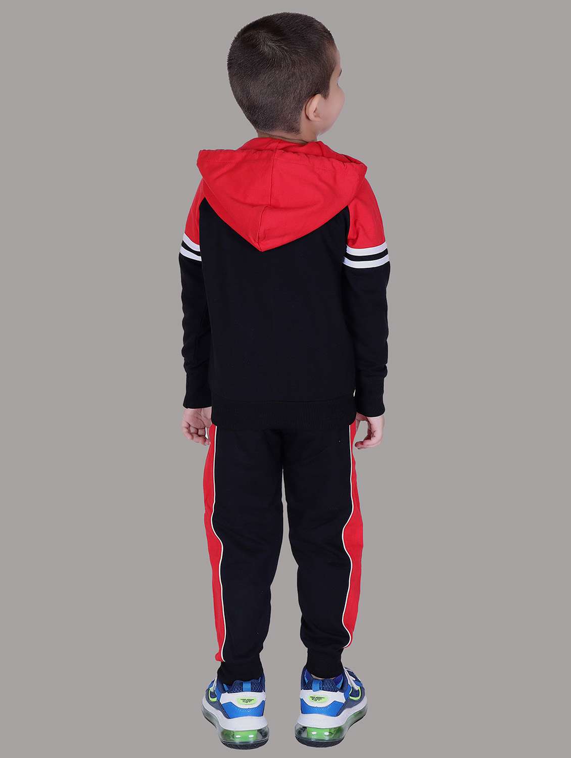 boys color blocked hooded track suit - 22019330 - Standard Image - 3